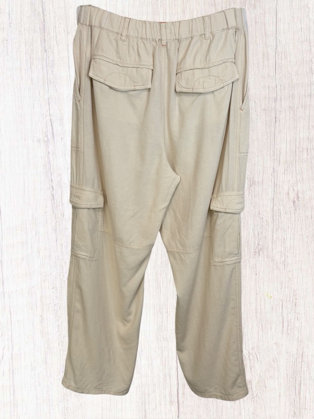 PILCRO Anthropologie Slim Beach Cargo Pants Linen Blend - Picture 7 of 12